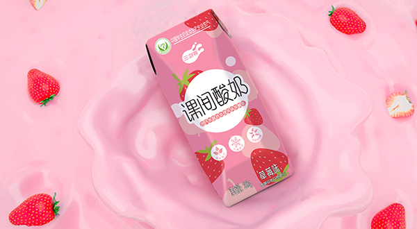 三剑客草莓味课间酸奶